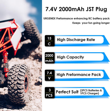 Batería De Iones De Litio 7.4V 2000mAh De Alta Capacidad